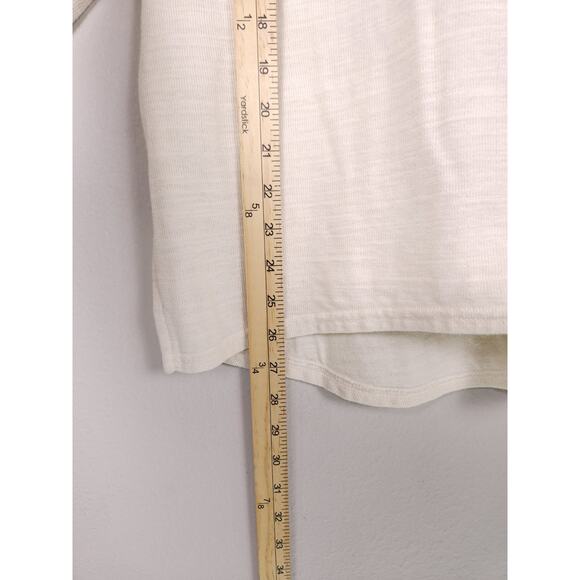 FP Beach by Free People Button Down Textured Sweater Top Ivory Size S Oversized - Picture 4 of 16